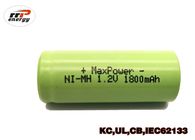 Прочные батареи 4/5А1800мАх 1.2В НИМХ перезаряжаемые с аттестацией КК КЭ УЛ