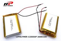 UL CB KC батареи полимера лития 123555P 2600mAh 3.7V