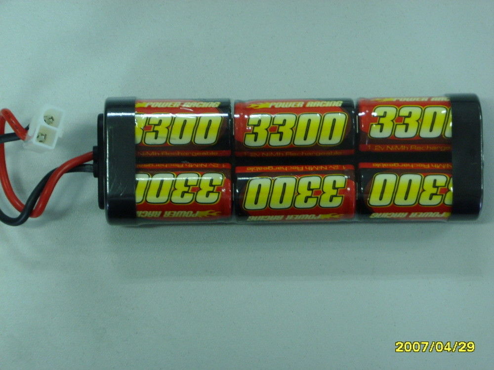Батареи SC3300mAh 7.2V автомобиля NIMH R/C перезаряжаемые, блок батарей лития