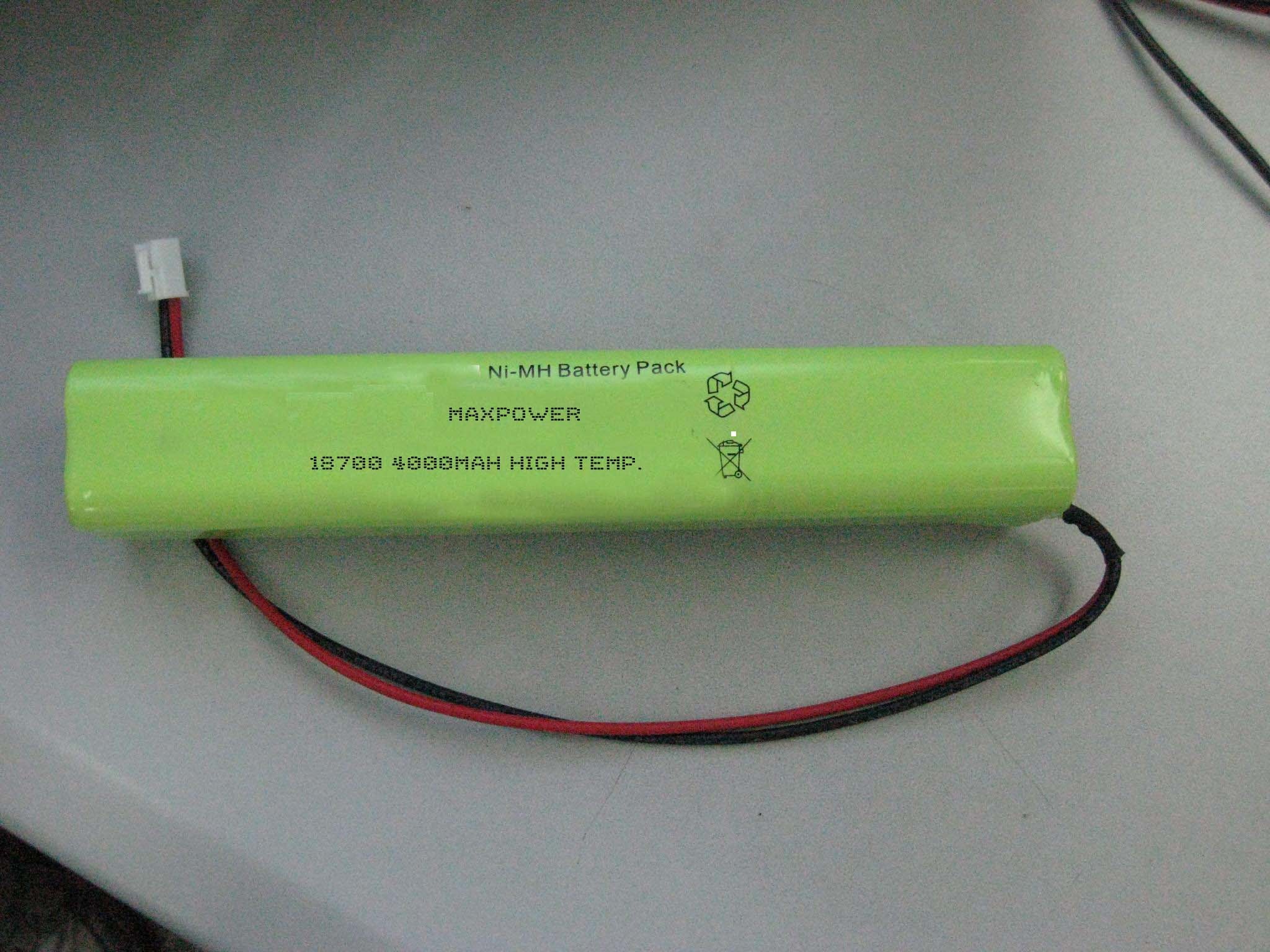 Высокотемпературная батарея NIMH 18700 4000mAh 4.8V запасного освещения