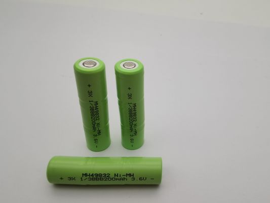 UL 3.6V 200mAh NIMH перезаряжаемые аккумуляторы 1/3BBB пользовательский пакет аккумуляторов NIMH готовый к использованию NIMH аккумуляторы длительный срок службы