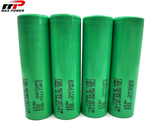 21700 5000mAh 50S Lithium Ion Rechargeable Batteries 3C Discharge Power Cell