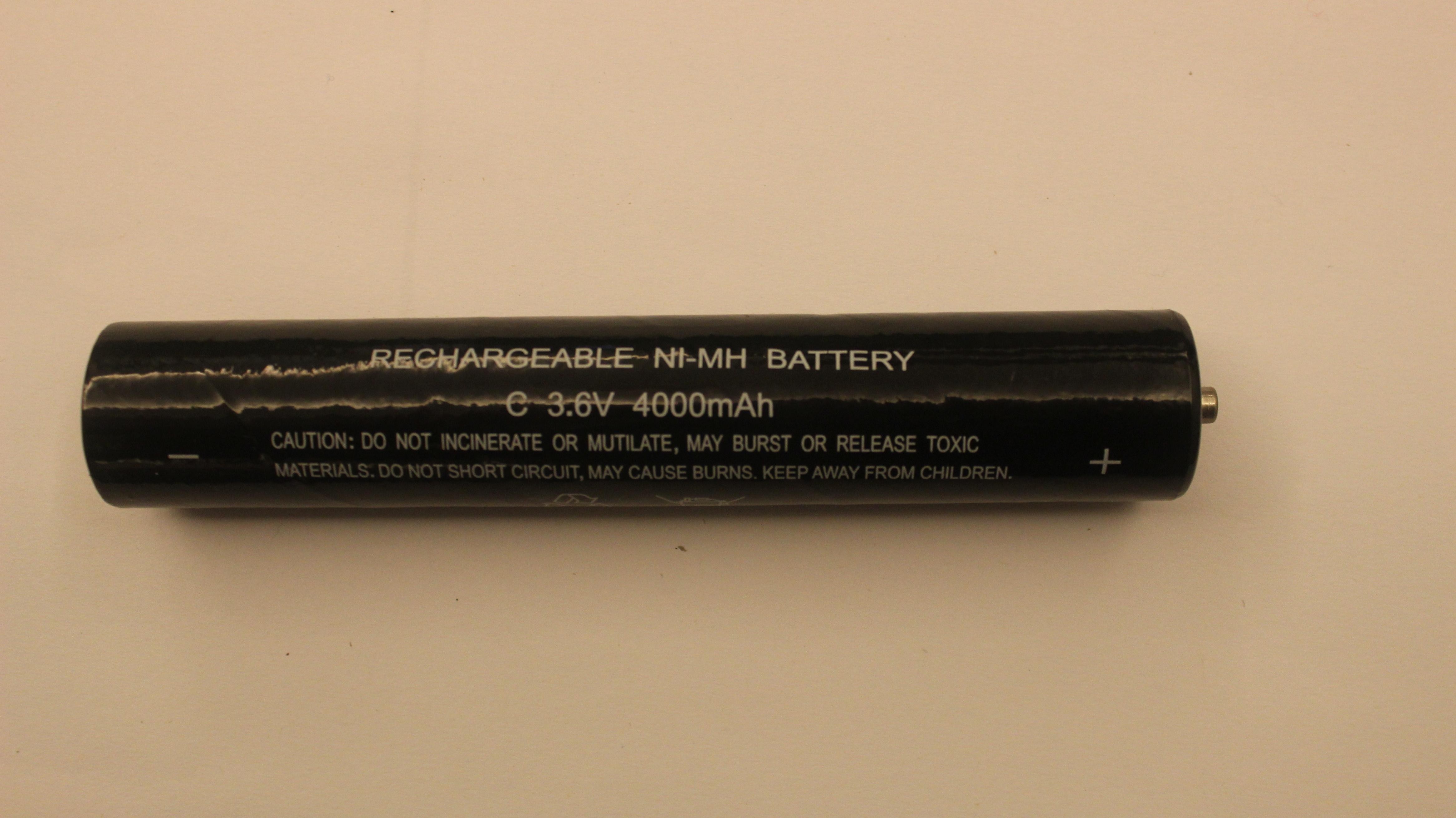 Батарейка для карманного фонаря NiMH 3.6V C4000mAh перезаряжаемые для располагать лагерем фонарика